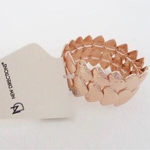 New Directions Gold Tone Stretch Statement Bracelet NWT